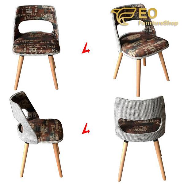 Fabric Wood Bar Chair