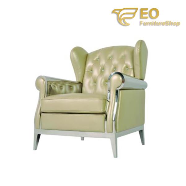 Upholstered Leather Lounge Chair